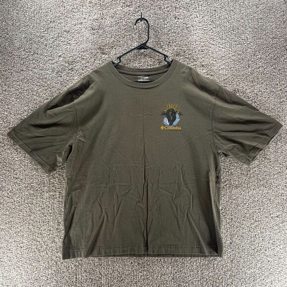 Columbia PHG Shirt Adult XLT Green Short Sleeve Lab Hunting Outdoors Mens Logo - Picture 6 of 10
